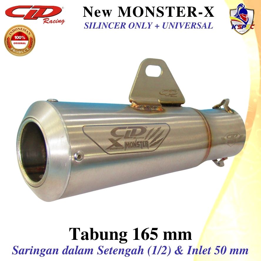 CLD Racing NEW MONSTER X 165 mm series Knalpot Silincer Only Silinser saja