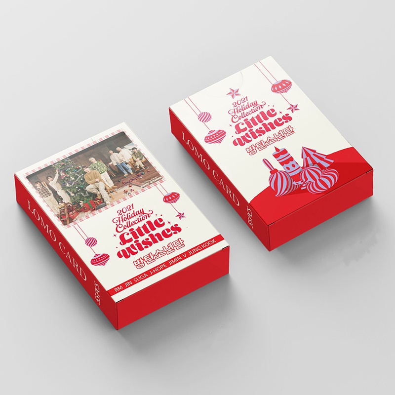 55pcs/box BTS Photocards 2022 LITTLE WISHES Album LOMO Card Postcard ((In STOCK) Kpop fan)