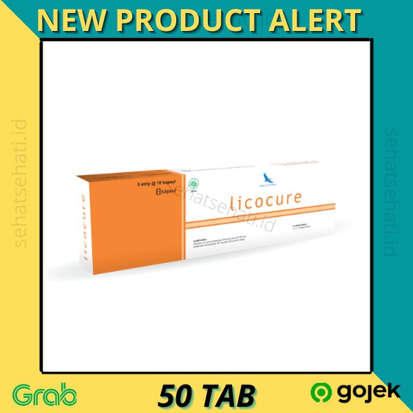 Licocure Kapsul - 50 Tablet Untuk kesehatan lambung dan mencegah gangguan lambung dan hati, yang dis