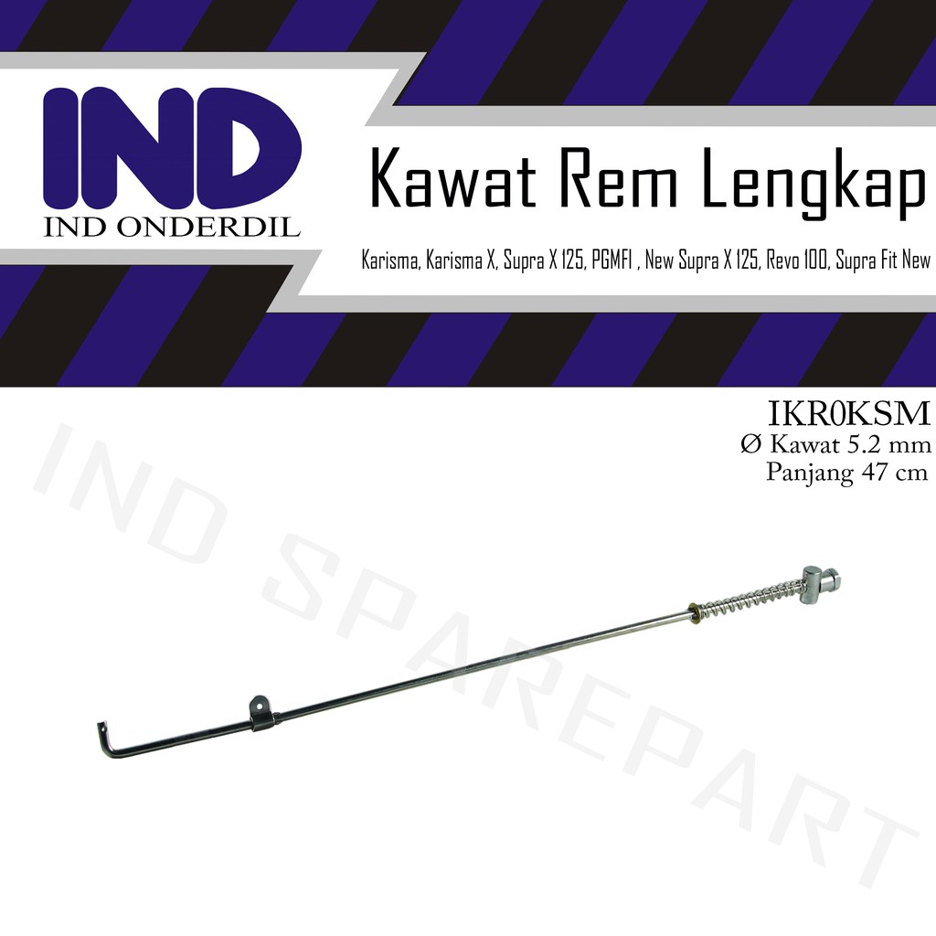 Kawat-Per-Tiang-Lidi Rem Belakang Lengkap Revo 100 Lama/Supra Fit New