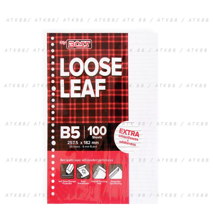 

Jual Loose Leaf Big Boss B5 , 26 Holes - Garis isi 100 Lembar Diskon