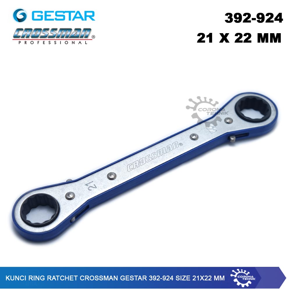 Crossman Gestar - Kunci Ring Ratchet - 392-924 Size 21x22 mm