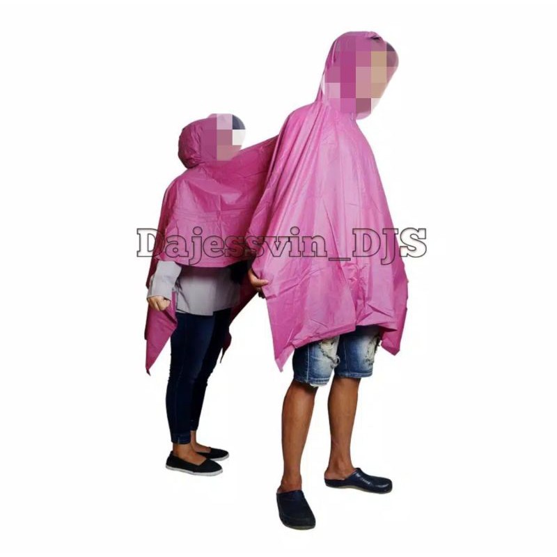 Jas Hujan Ponco 2 Kepala 2in1 New Vega Dolphin Blue - Mantel Hujan Poncho 2in1