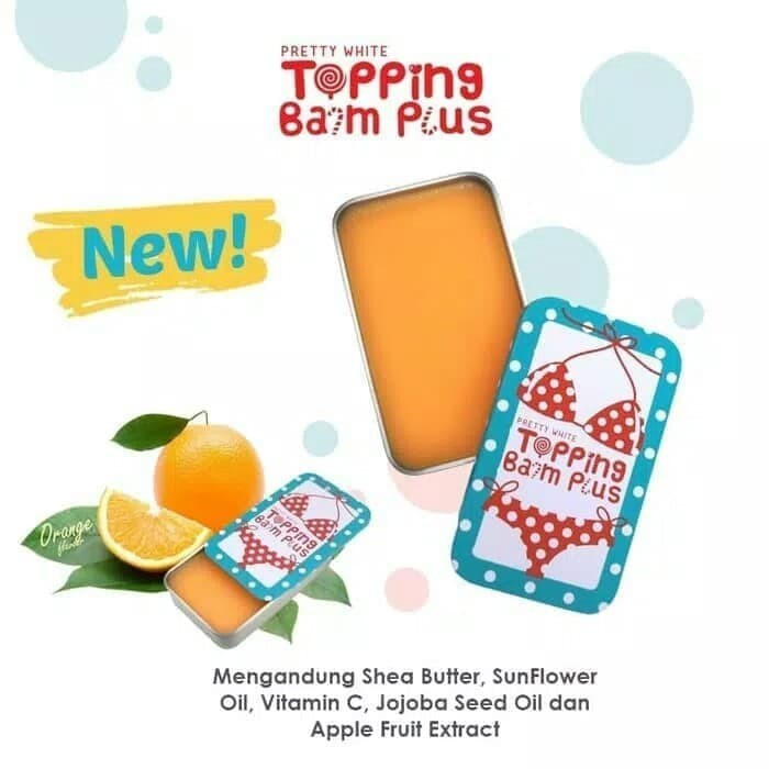 Topping Balm Pretty White Original Halal BPOM Pencerah Puting Pemutih Selangkangan Penghilang Bekas Luka Stretch Mark