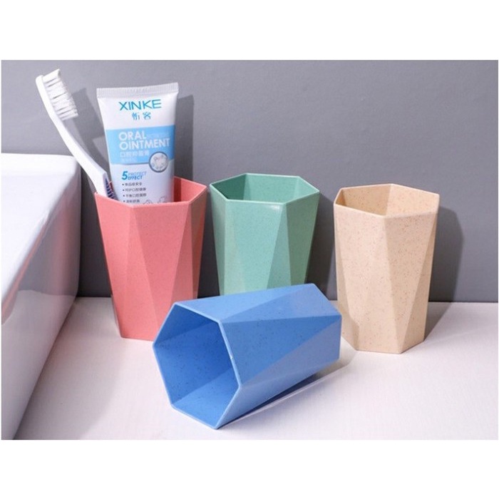 YS - Gelas Jerami Gandum Ramah Lingkungan / Gelas Segienam Jerami Gandum