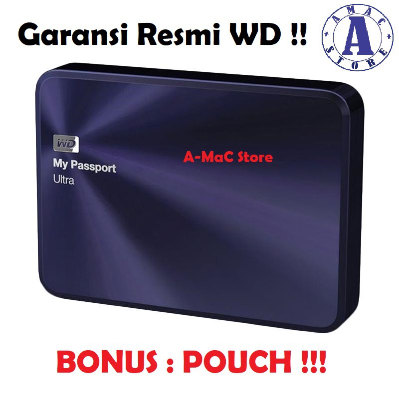 WD My Passport Ultra Metal 3TB Hardisk Eksternal - Biru 3 TB HDD