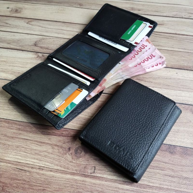 DOMPET PRIA  DOMPET LIPAT 3in1  DOMPET KULIT SAPI ASLI