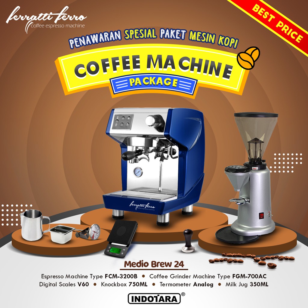 Paket Mesin Kopi Medio Brew 17 - 24