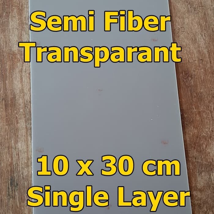 Pcb polos cem putih transparan ukuran 10cm x 30cm bahan semi fiber
