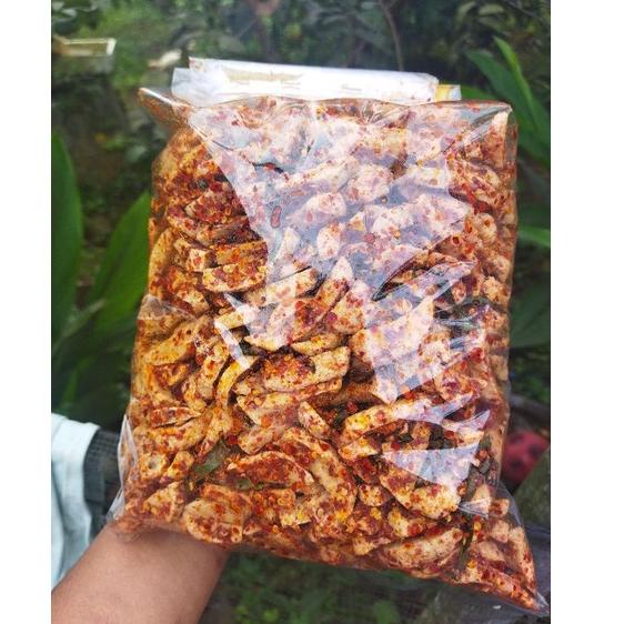 

bsr-97 Basreng pedas extra daun jeruk isi 1KG ,.