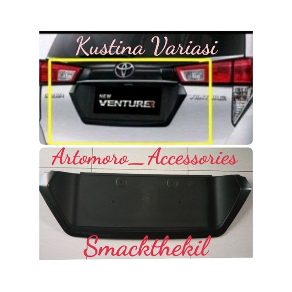 DUDUKAN TATAKAN PLAT NOMOR INNOVA REBOUND VENTURER  2016 2021 type G, V, Q