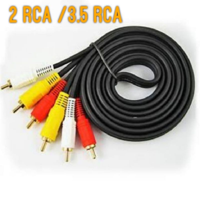 Kabel Rca to Rca 1.8m / Kabel AV VIDEO 1.8m / Audio 2-3.5High Quality⭐ Toko10⭐