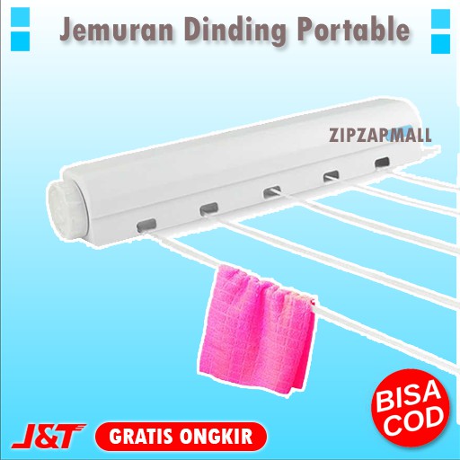 Jemuran Dinding Jemuran Baju Bayi Jemuran Portable Jemuran Baju Praktis Indoor 5  Tali Murah Origina