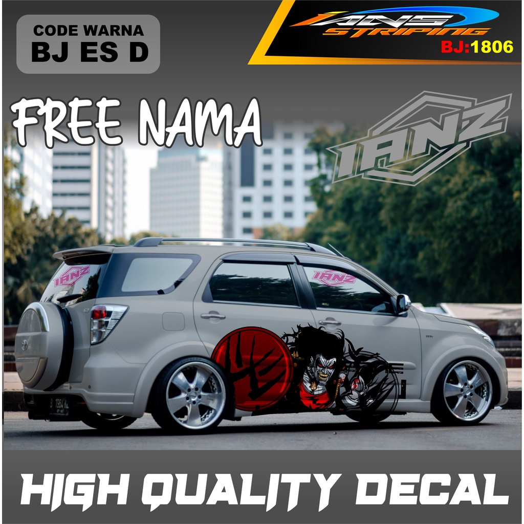 DECAL STIKER MOBIL TERIOS / STIKER MOBIL GRAND LIVINA / VARIASI STIKER MOBIL AVANZA / STIKER MOBIL XENIA / STIKER MOBIL