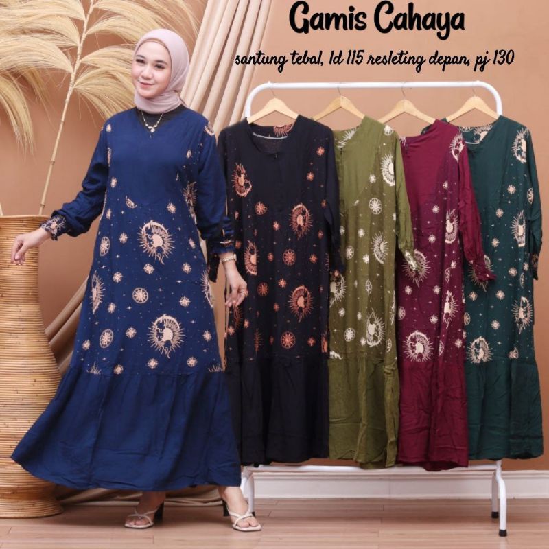 GAMIS CAHAYA SANTUNG TEBAL