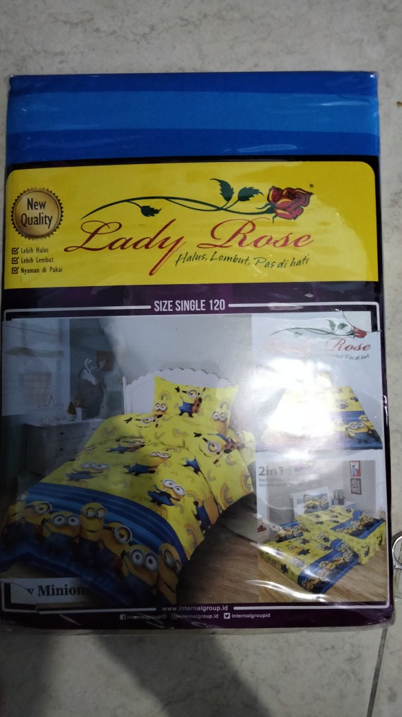 Sprei 120x200 Lady Rose Motif Polar Bear Parisian Chiqa Princess Unicorn - Single Sp120ldr Sleepwell