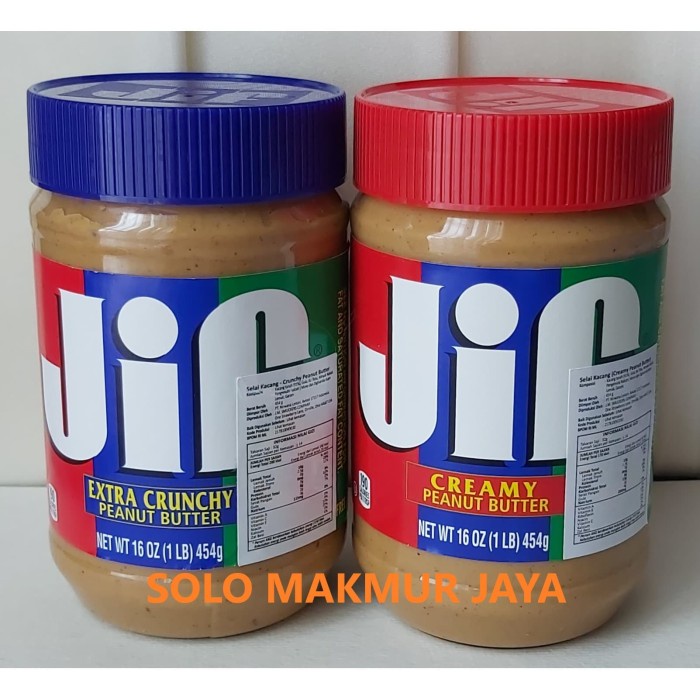 

SELAI- JIF CREAMY PEANUT BUTTER SELAI KACANG TIDAK MENGANDUNG PENGAWET 454GR - EXTRA CRUNCHY -SELAI.