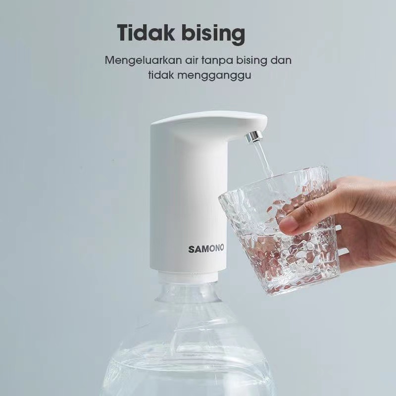 Samono SW-CQ01 Pompa Galon Air Elektrik Dispenser USB Rechargeable Gallon Pump Water Pump - Garansi Resmi 1 Tahun