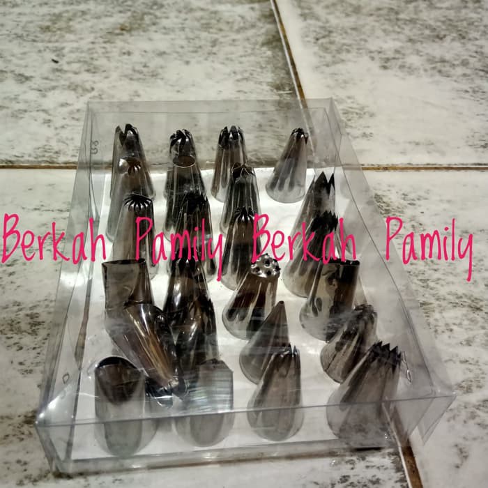 SPUIT SET PENGHIAS KUE 24 PCS / CETAKAN SEMPRIT / SPUIT ISI 24