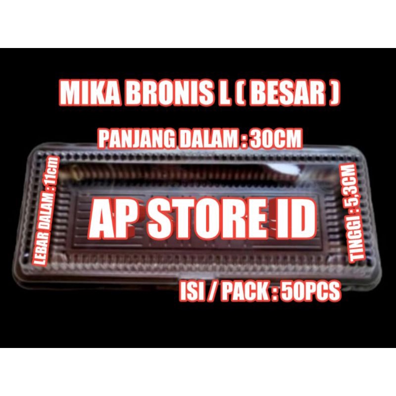 isi 50pcs mika bronis L (besar)