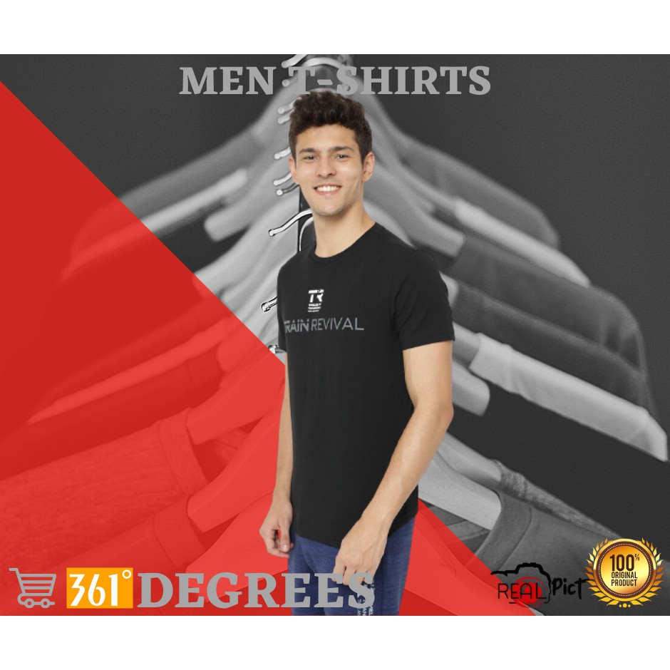 Baju Kaos Pria Import Branded 361 Degrees Train Revival Katun Super Original