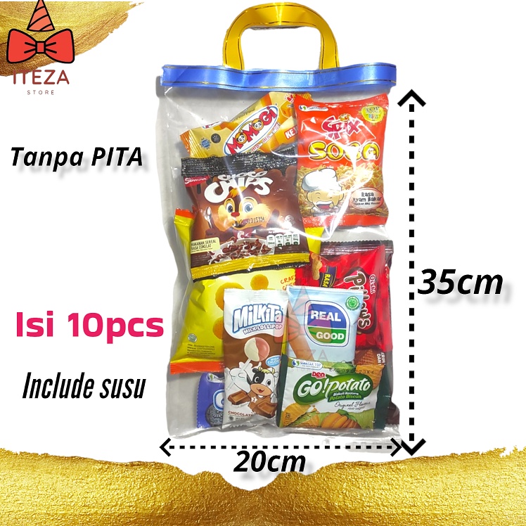 

souvenir 10 snack ultah ulang tahun anak / hadiah bingkisan - TANPA PITA