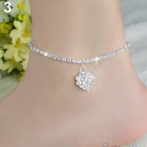 Gelang Kaki Rantai Lapis Silver Desain Bintang kecil Silver Anklet