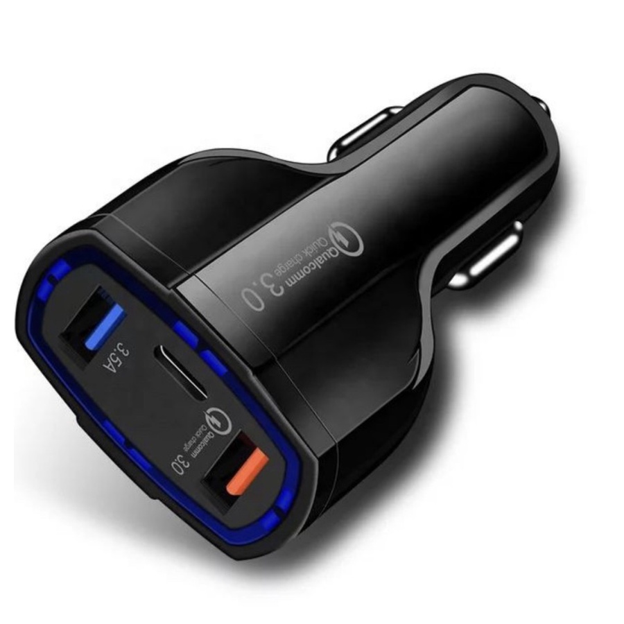 Car Charger Hp Mobil Motor 35W 7A QC 3.0/ 3 Port Usb Fast Charging