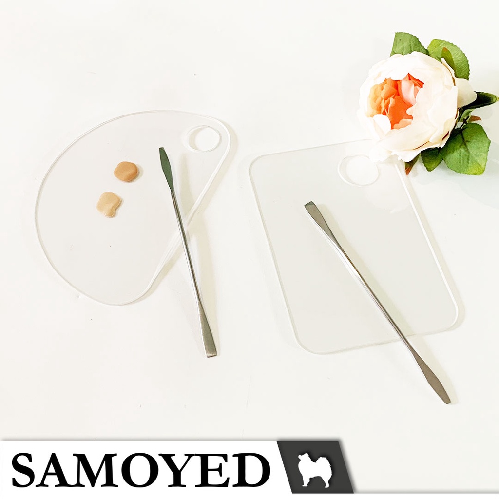 

HJK Palet Lukis Mini / Make Up Akrilik / MUA Acrylic Mixing Palette Set Samoyed MPLT-A