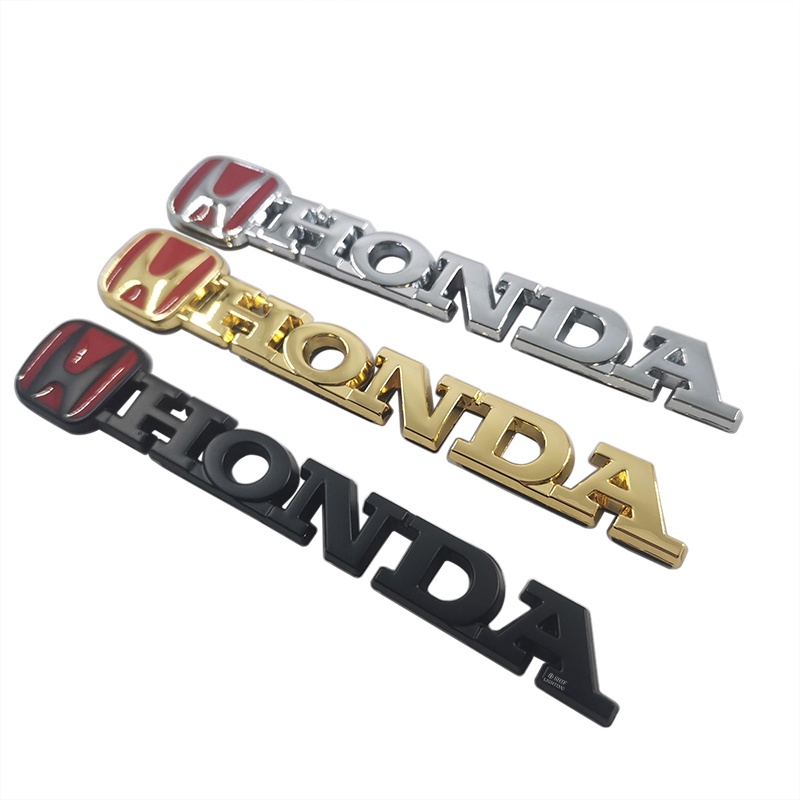 1pc Stiker Emblem Logo HONDA Bahan Metal Untuk Dekorasi Bagasi Belakang Mobil HONDA