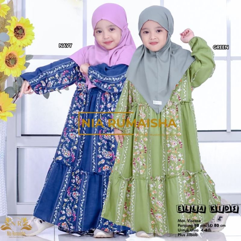 ELLA KIDS GAMIS MUSLIM ANAK BY NIA RUMAISHA ORI NAURA