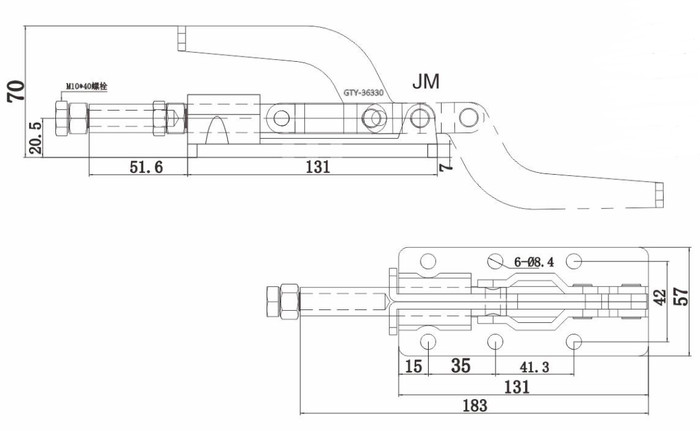 Toggle Clamp Vertical GH GTY 36330 setara WIPRO 935 1136kg