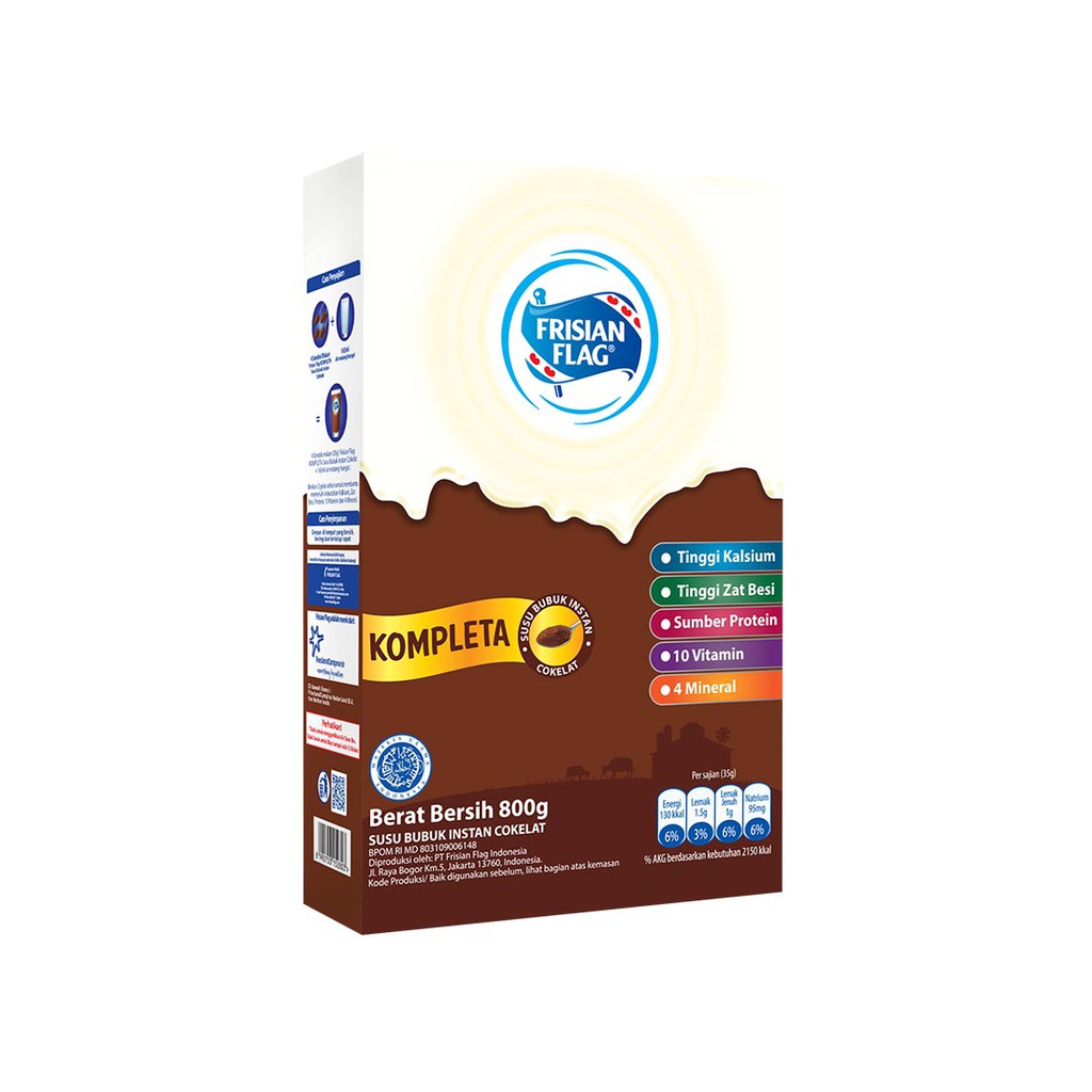 

FRISIAN FLAG SUSU BUBUK KOMPLETA COKLAT 800G