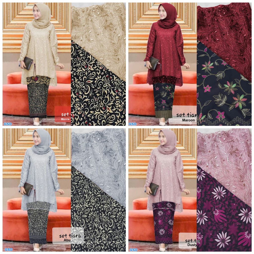 Setelan tiara/setelan batik/setelan gamis batik/setelan batik syari/setelan muslim batik