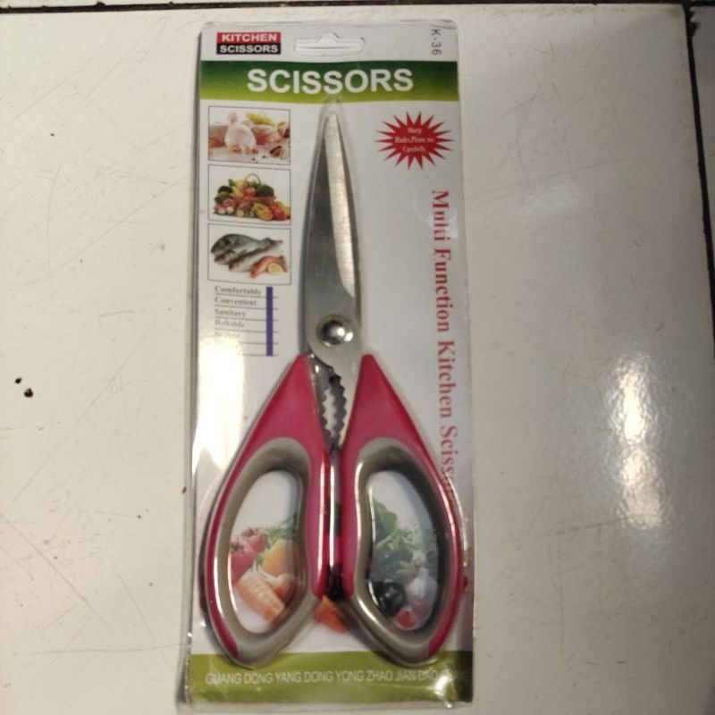 gunting mtifungsi jumbo pink / multi function kitchen scissors pink