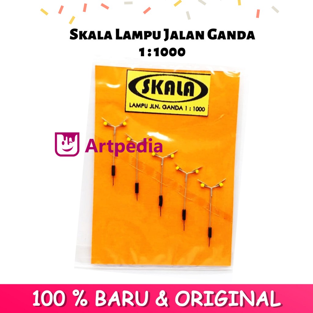 Maket Lampu Jalan Ganda 1:1000 / Miniatur Bangunan / Diorama Lampu