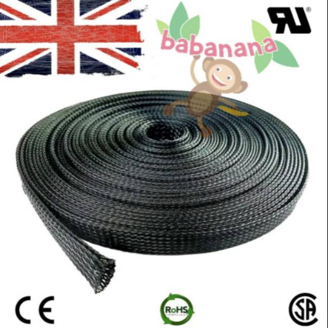 Pembungkus Kabel 4 mm Cable Sleeve Sleeving expandable braided nylon