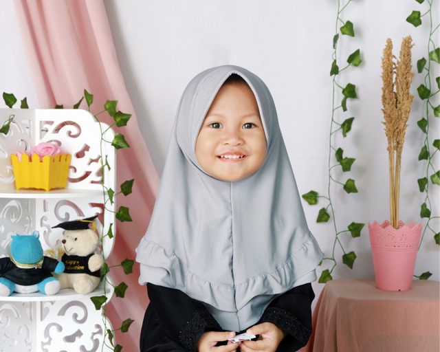 Jilbab Couple NADHIF Size Xs SML | Bergo rempel | Jilbab jersey premium | Jilbab Couple