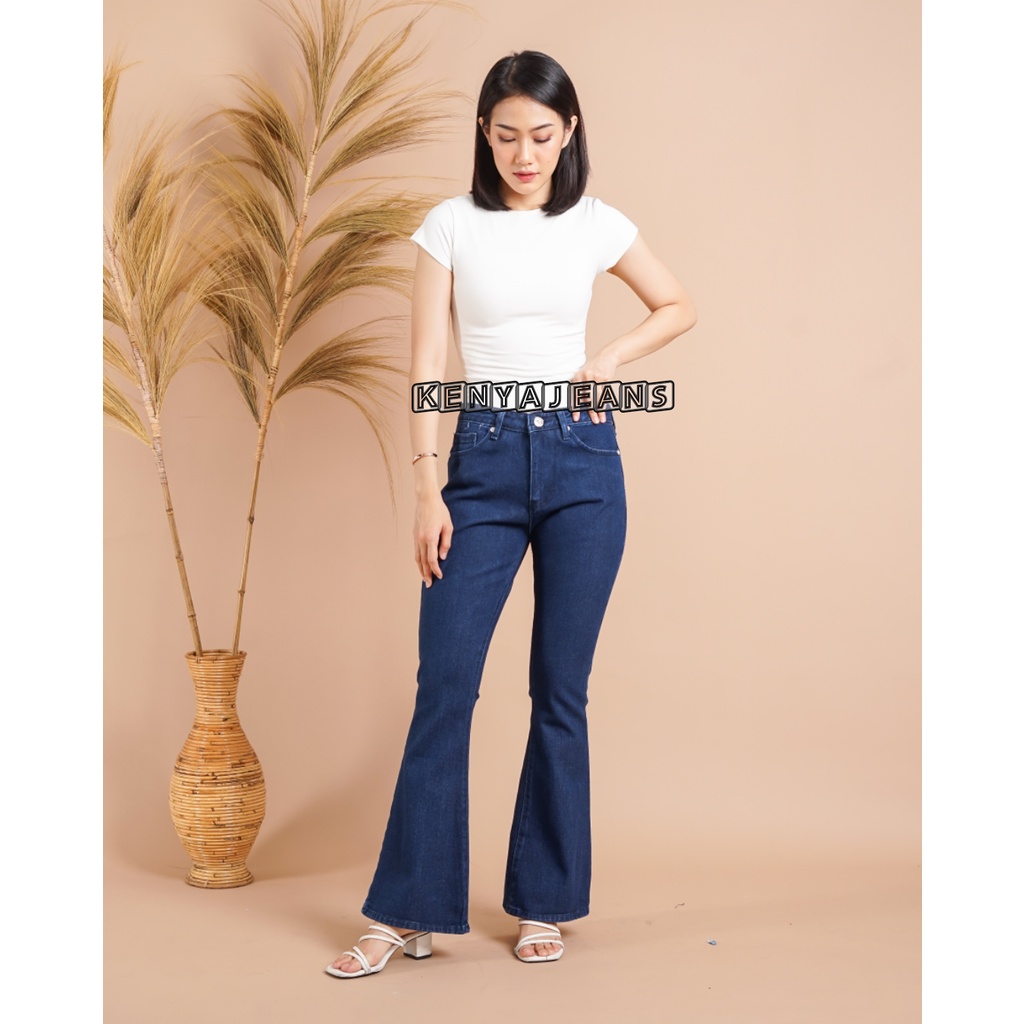 7C-G CELANA JEANS PREMIUM HIGHWAIST CUTBRAY BIRU DIAMOND /BOYFRIEND CUTBRAY /NONSTREACH JEANS /27 - 30