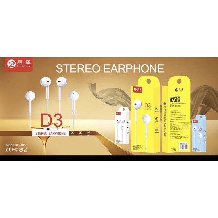 Headset Pinzy D3 Stereo / Handsfree Pinzy D3 Stereo