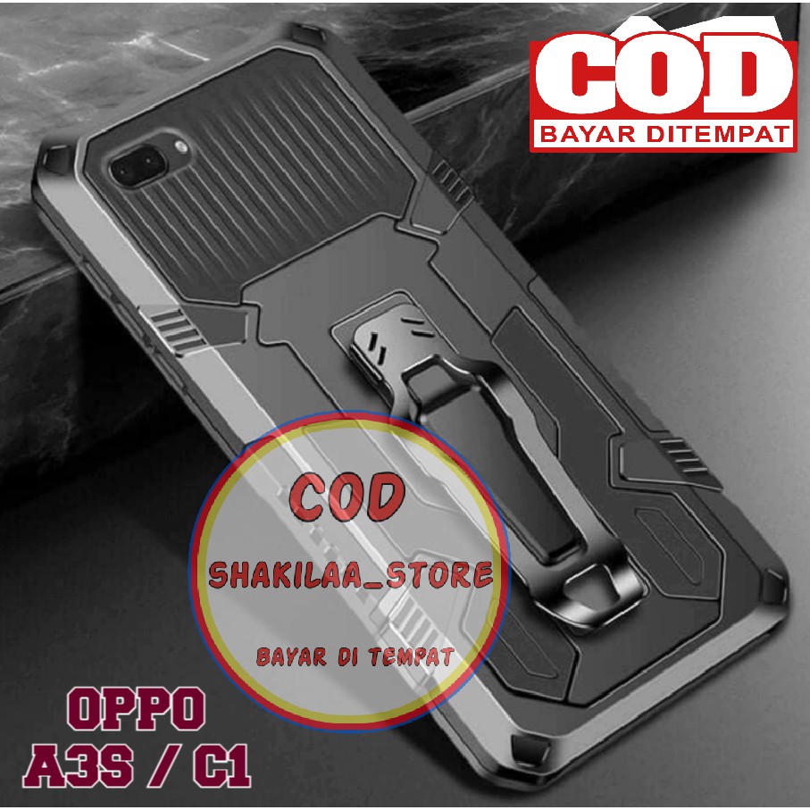 CASE HP TIPE OPPO A3S / C1 CASING STANDING BACK KLIP HARD CASE HP ROBOT NEW COVER