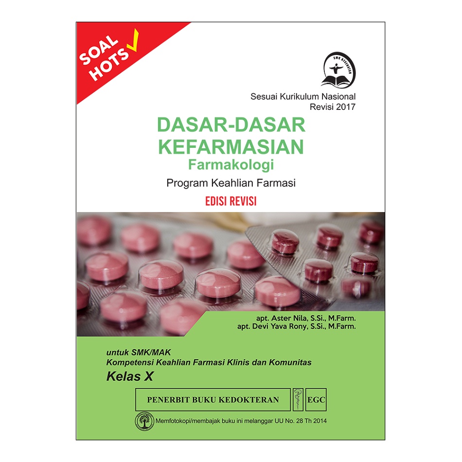 Jual Buku ORI - Buku Dasar - Dasar Kefarmasian Farmakologi Edisi Revisi ...