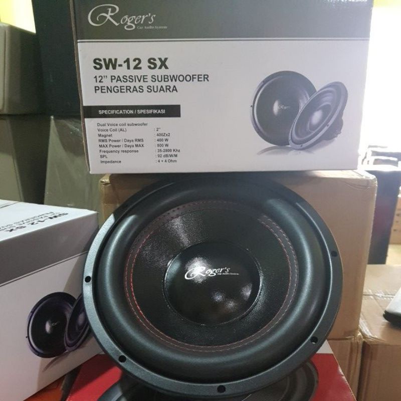 Rogers Car Audio Subwoofer SW-12SX - Garansi Resmi Mayaka