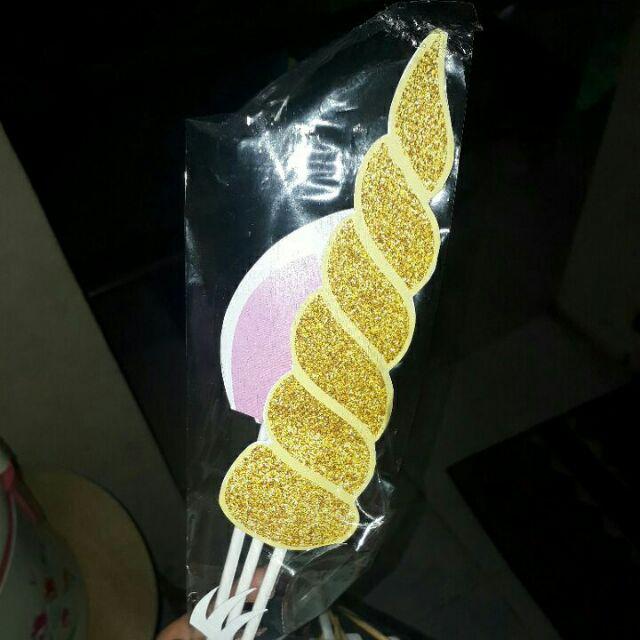 Topper Cake Tanduk Unicorn Putih