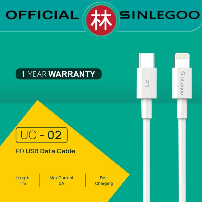 Sinlegoo UC-02 Data Cable USB-C To Lightning PD Fast Charging