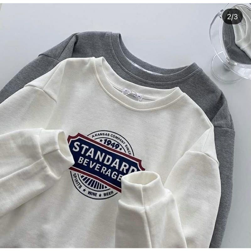 STANDARD BEVERAGE Sweater Wanita Oversize Crewneck Sweatshirt