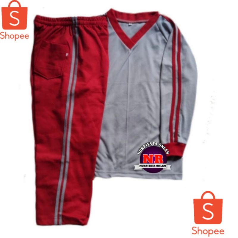 stelan pakaian Olahraga Anak sekolah SD tangan panjang