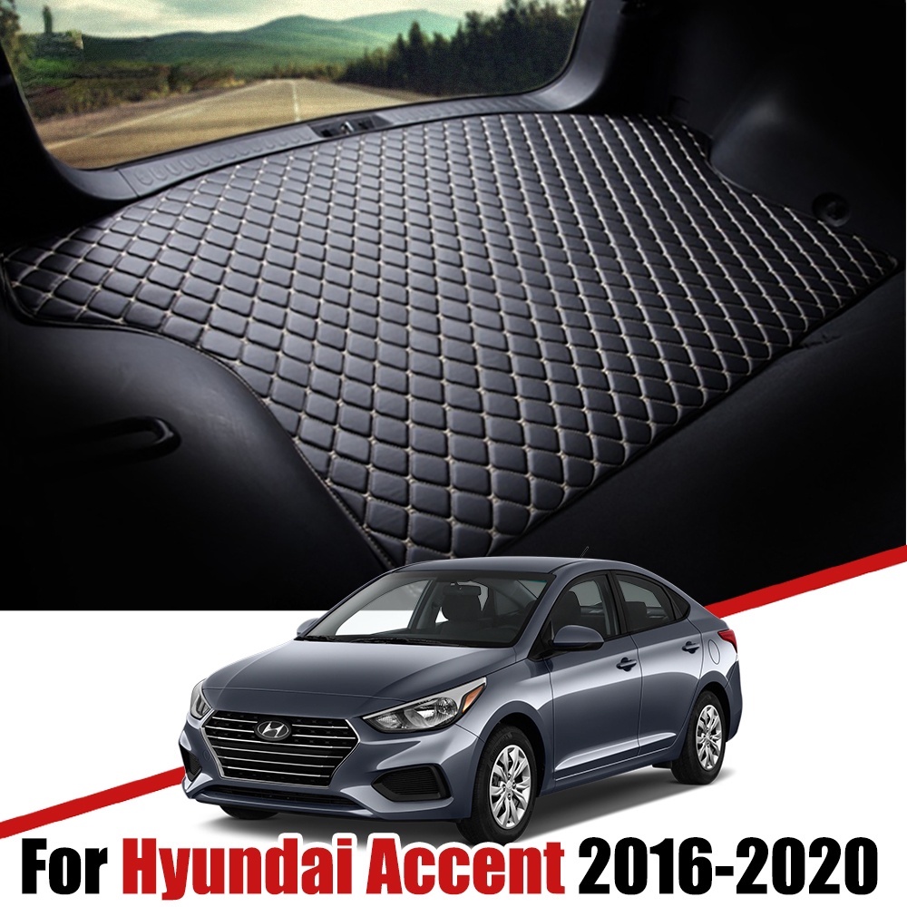 Matras Pelindung Bagasi Mobil Bahan Kulit Premium Untuk Hyundai Accent 2016-2020