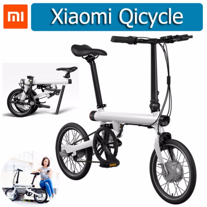 Xiaomi QiCycle Sepeda Lipat Smart Elektrik - Putih