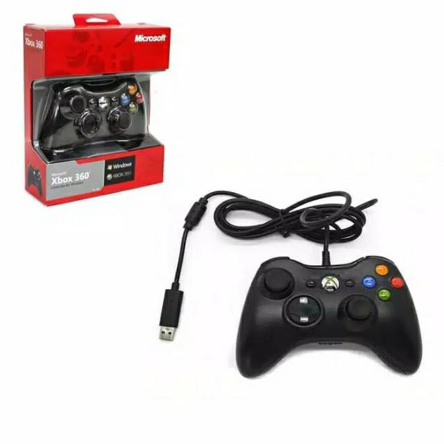 Stick Stik Xbox 360 Kabel Microsoft Joystick Controller Xbox 360 To PC Wired Tanpa Box Bawaannya